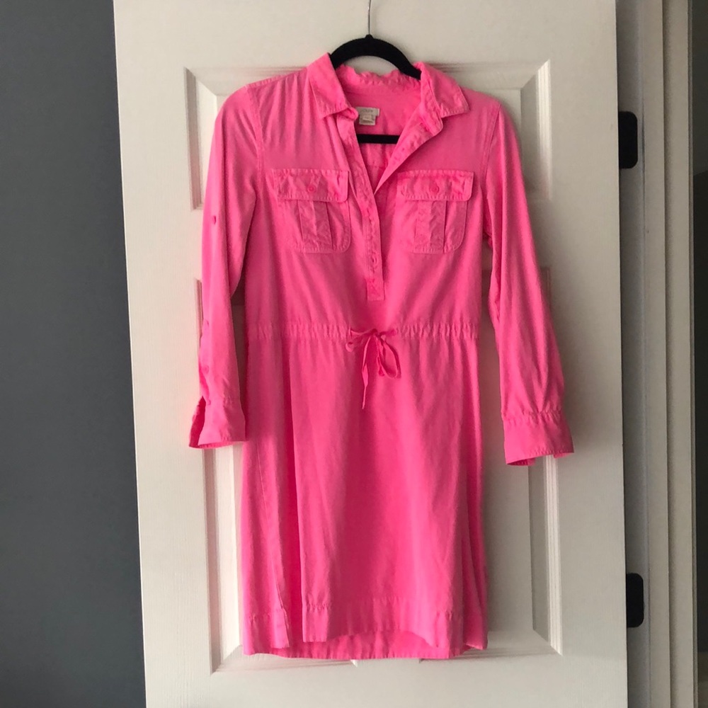 JCrew Pink Denim Dress